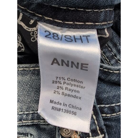 Shyanne Anne Bootcut Jeans Women's 28 Short Mid Rise Embellished Embroidered - Picture 7 of 15